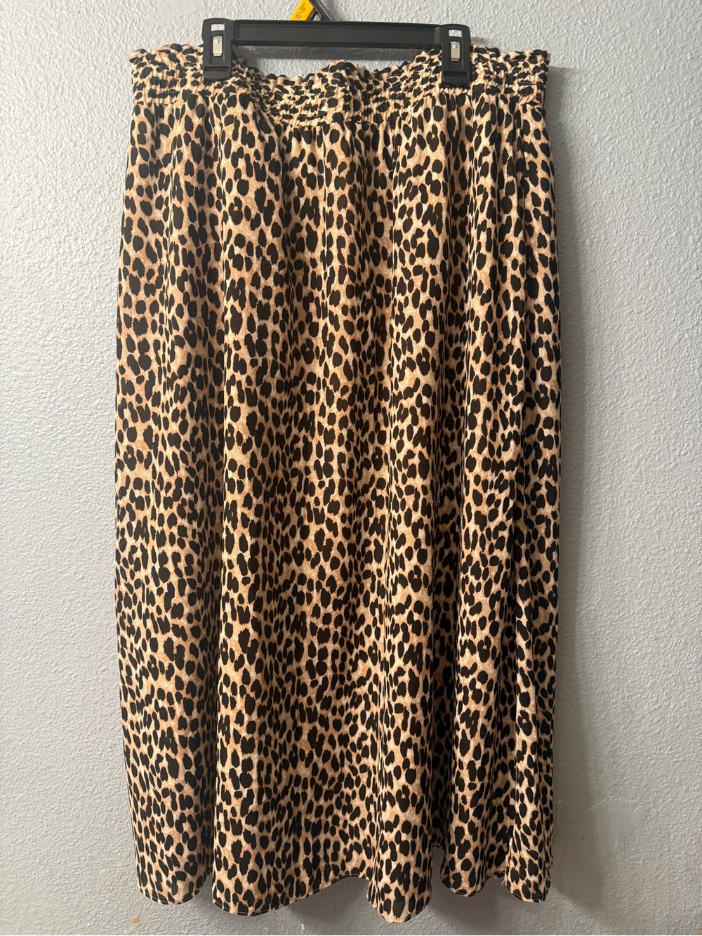 LOFT Leopard-Print Midi Skirt in Tan and Black nwot